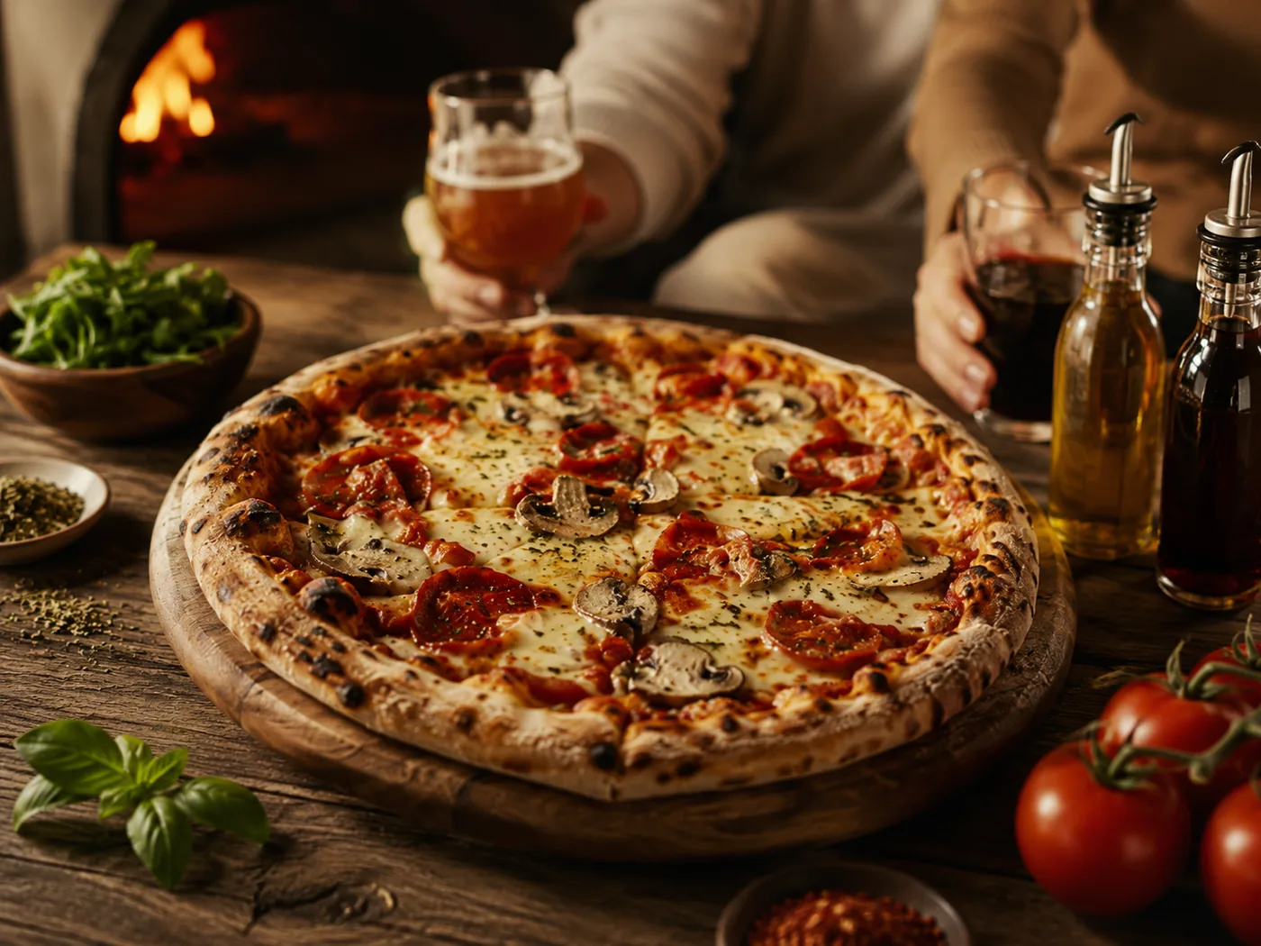 Pizza para compartir en Kashamarka