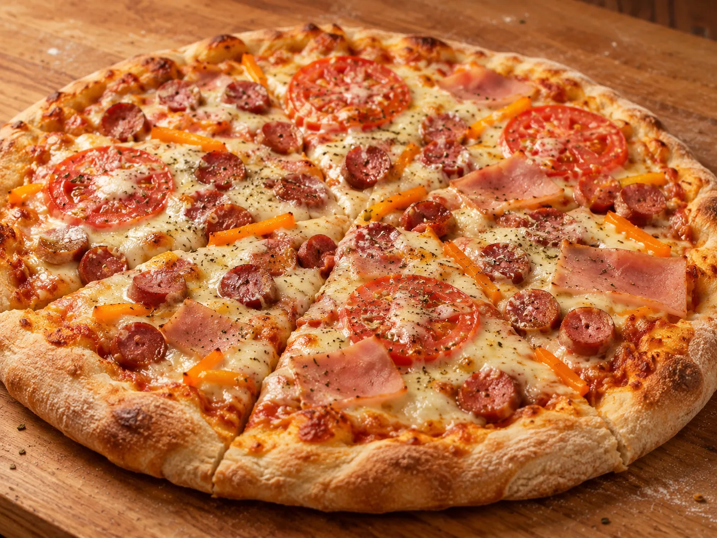 Pizza Kashamarka recién horneada