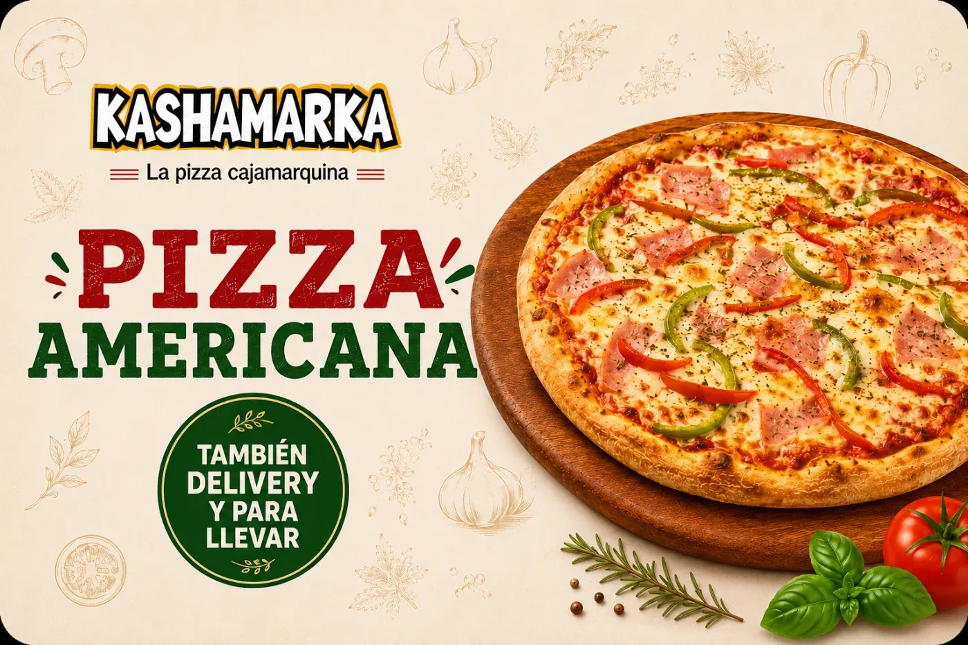 Pizza Americana de Pizzería Kashamarka