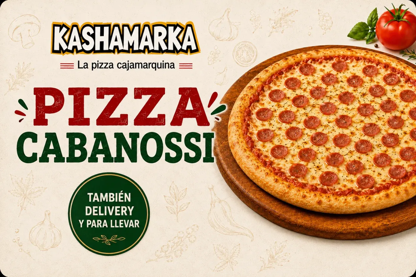 Pizza Cabanossi de Pizzería Kashamarka