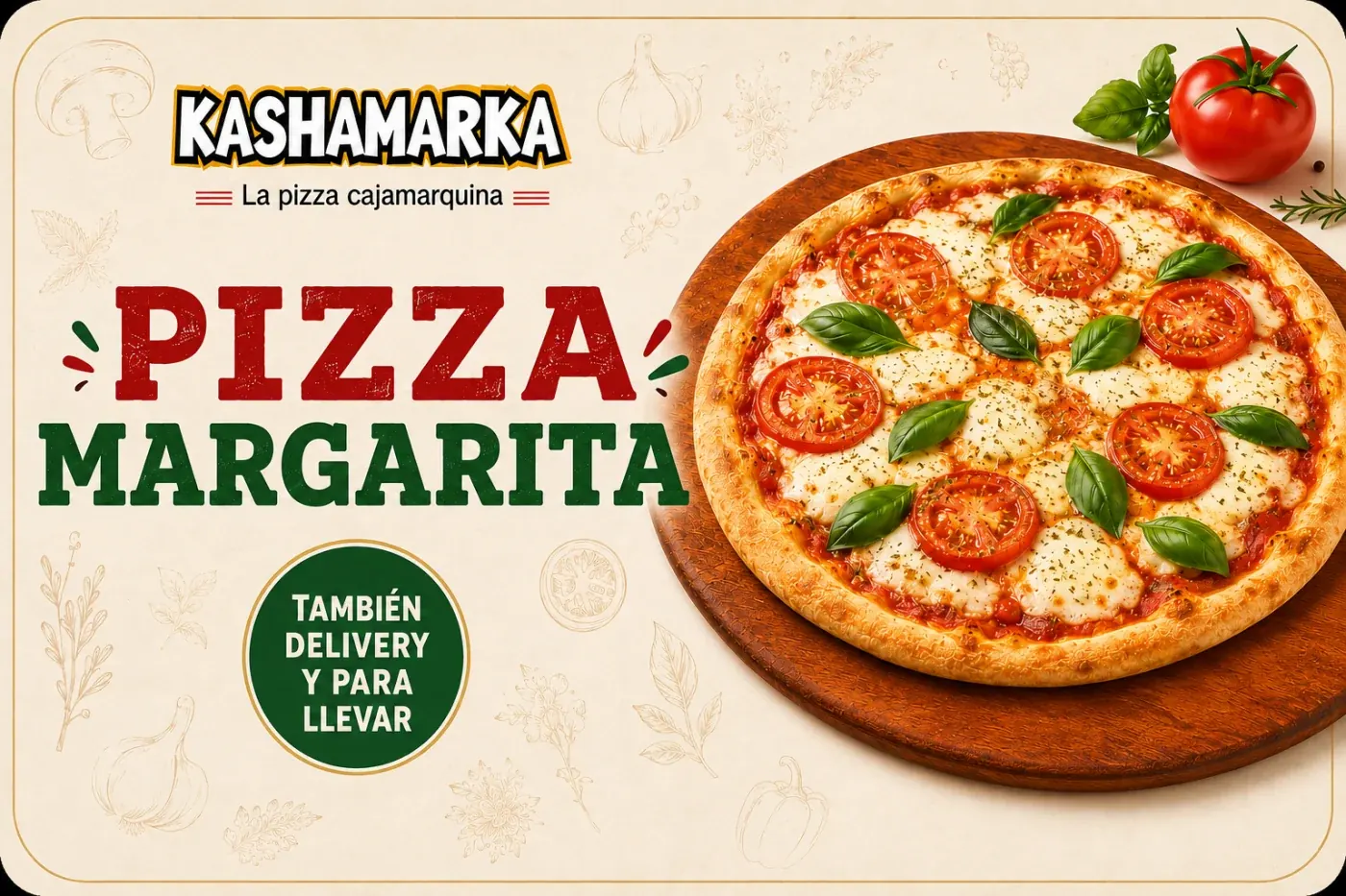 Pizza Margarita de Kashamarka