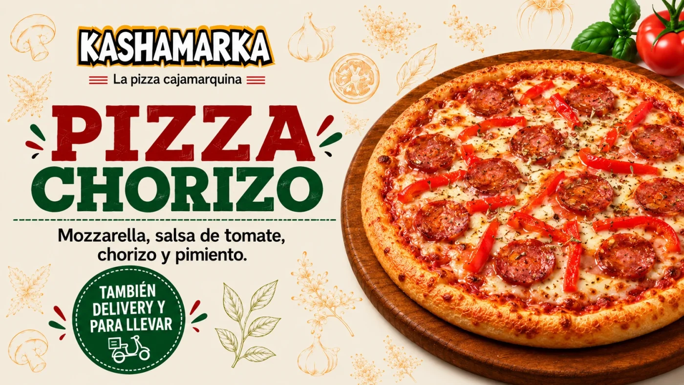 Pizza CHORIZO de Pizzería Kashamarka